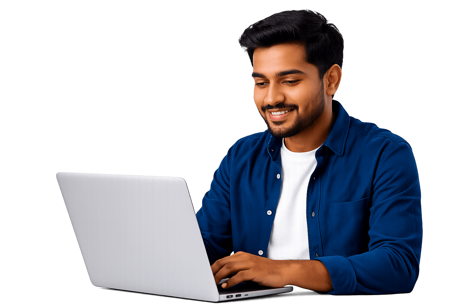 Man using laptop